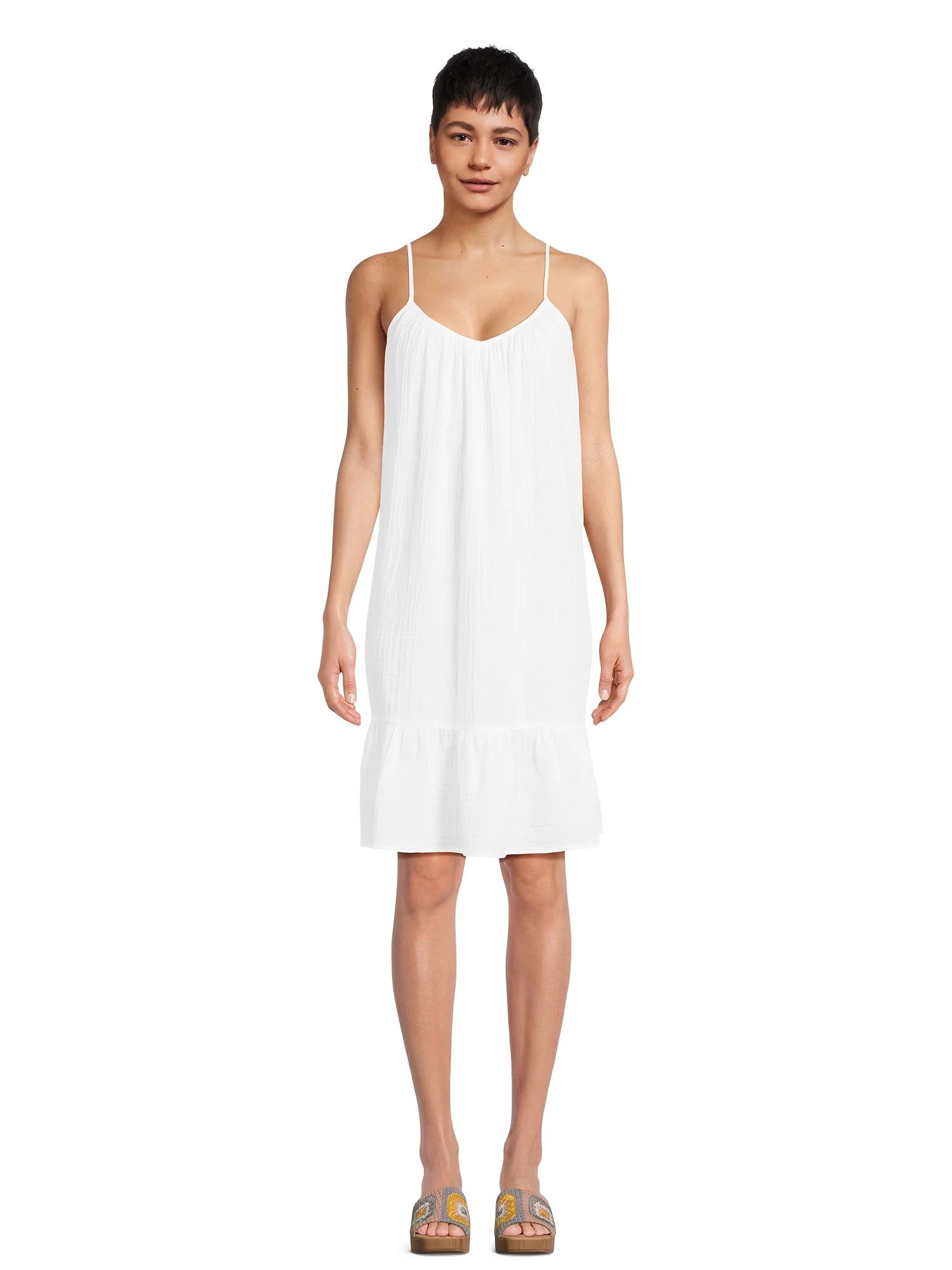 Time and Tru Women's Spaghetti Strap Mini Dress XS-XXXL | Walmart (US)