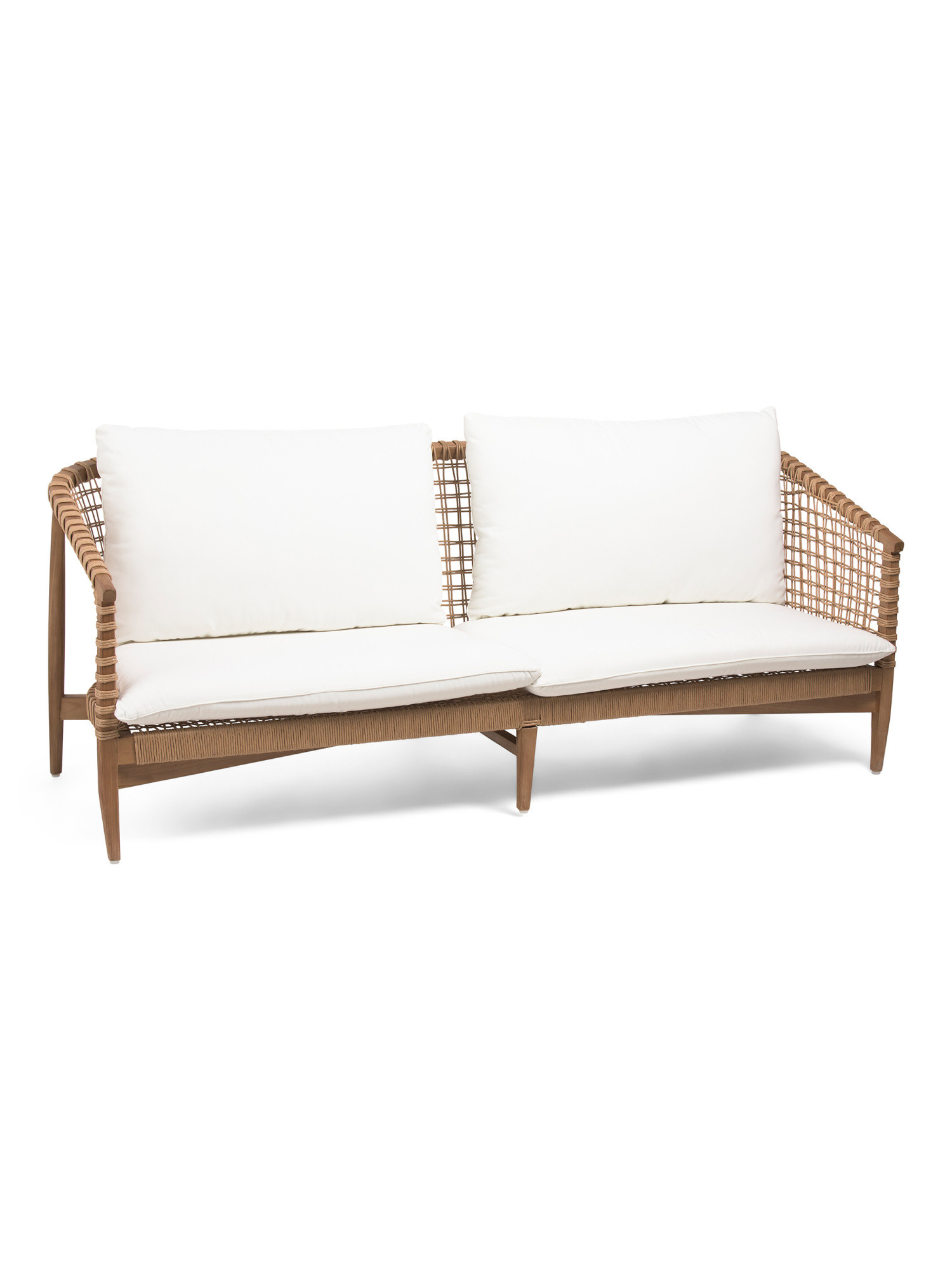 80x24.5 Solid Teak Outdoor Kuna Love Seat | TJ Maxx