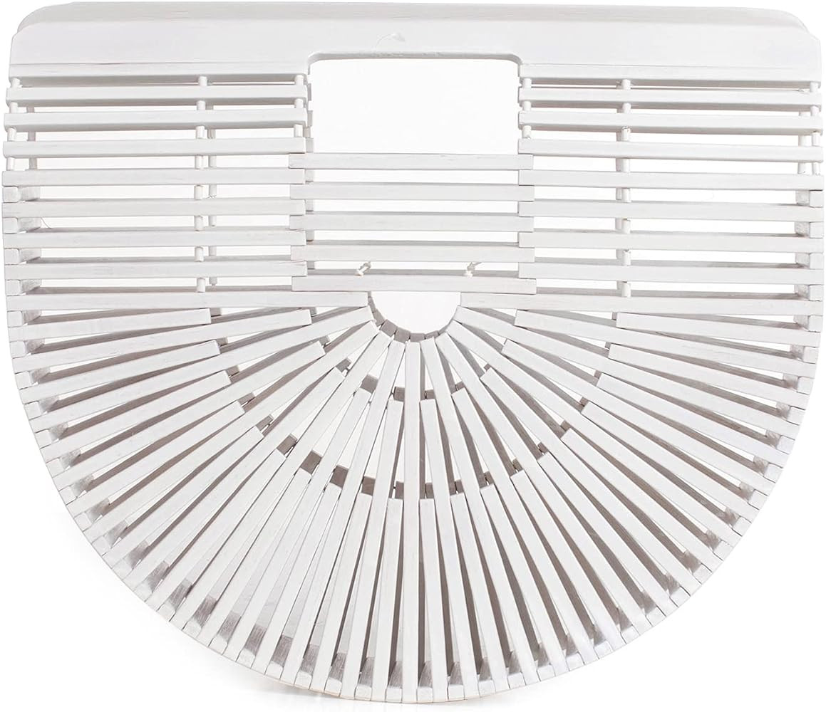 RULER TRUTH Women's Bamboo Handbag by Handmade Straw Bag,Tote Bamboo Purse Natural Basket Bag for... | Amazon (US)