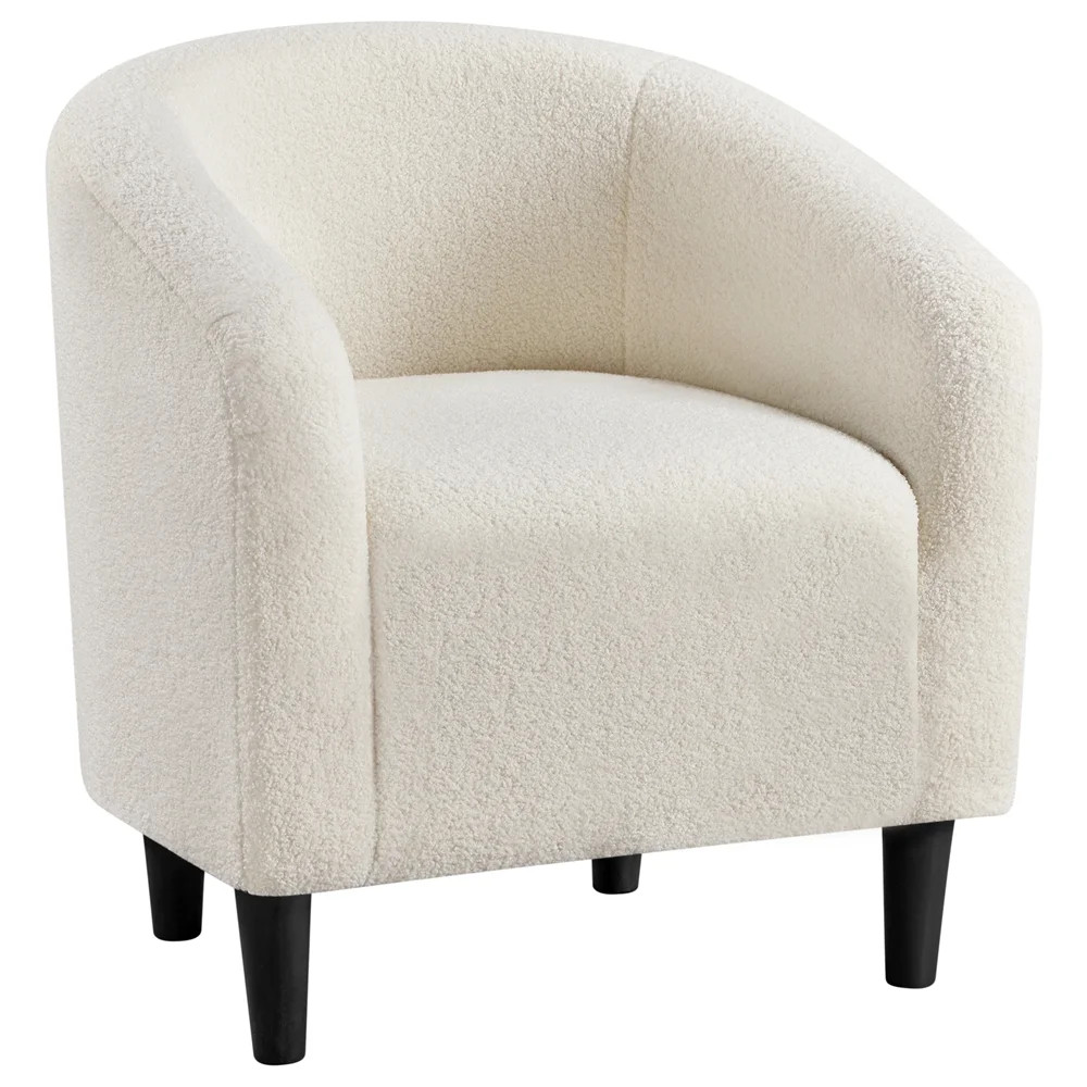 Renwick Upholstered Boucle Accent Chair for Livingroom, Ivory | Walmart (US)