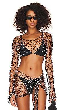 Tularosa Siren Sea Crop Top in Black from Revolve.com | Revolve Clothing (Global)