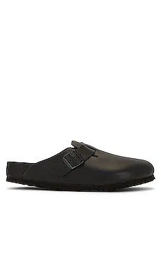 BIRKENSTOCK Boston Exquisite in Black from Revolve.com | Revolve Clothing (Global)