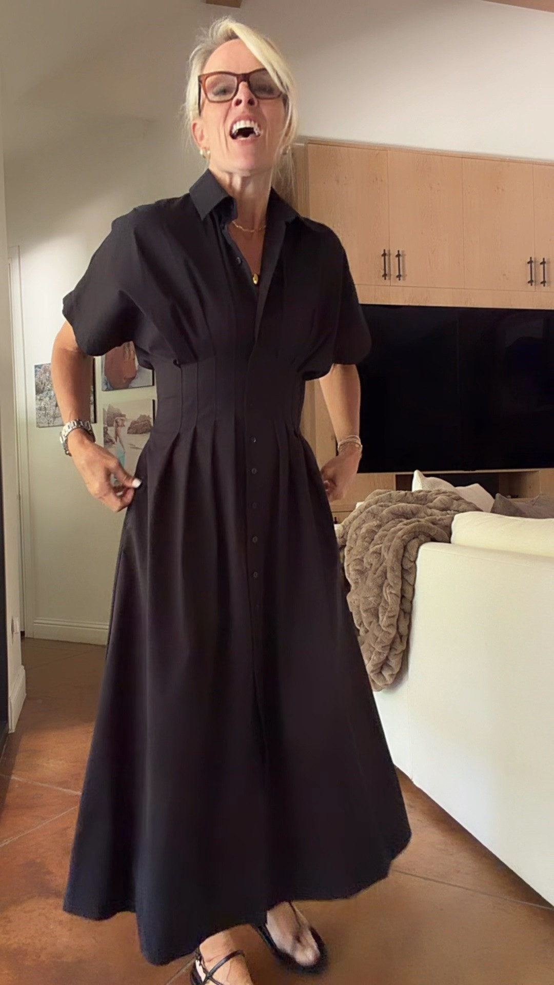 Code CINDY20 ￼ 20% off sitewide for one more day! ￼

The silhouette that’s flattering on everyone.

Size down one size   I’m in XS

@Anthropologie 
￼￼

#LTKootd #LTKTravel #LTKOver40