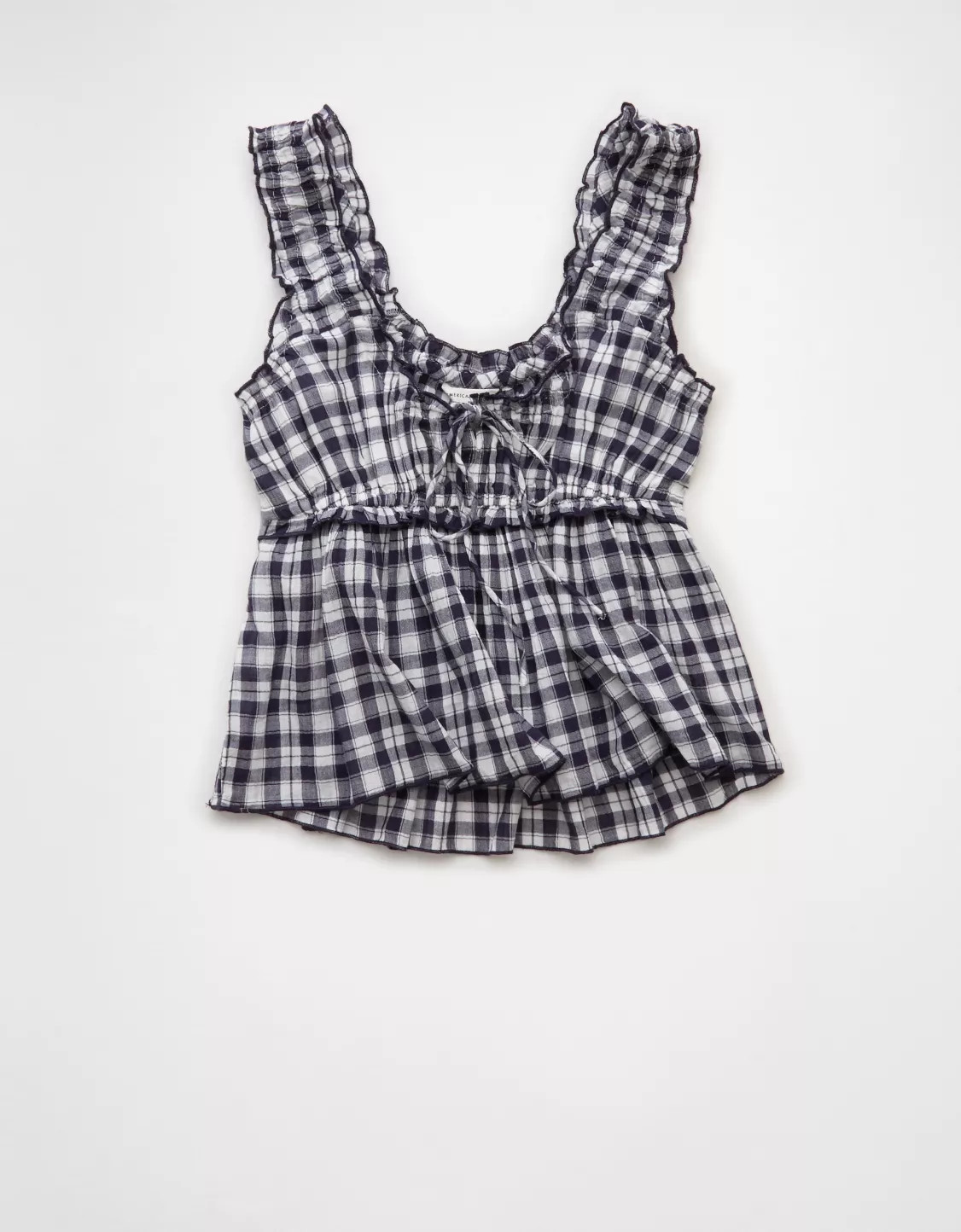 AE Ruched Strap Cropped Tank Top | American Eagle Outfitters (US & CA)