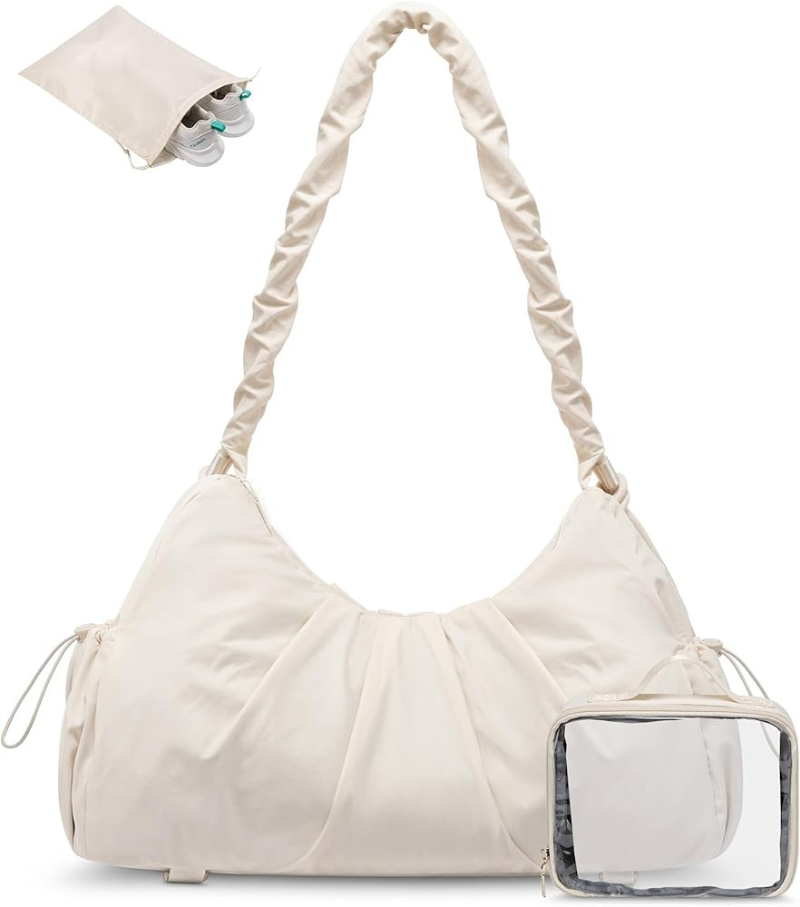 LOVEVOOK Gym Bag for Women, Sports Duffel Bag,Weekender Travel Bag with Wet Pocket, Water Resista... | Amazon (US)