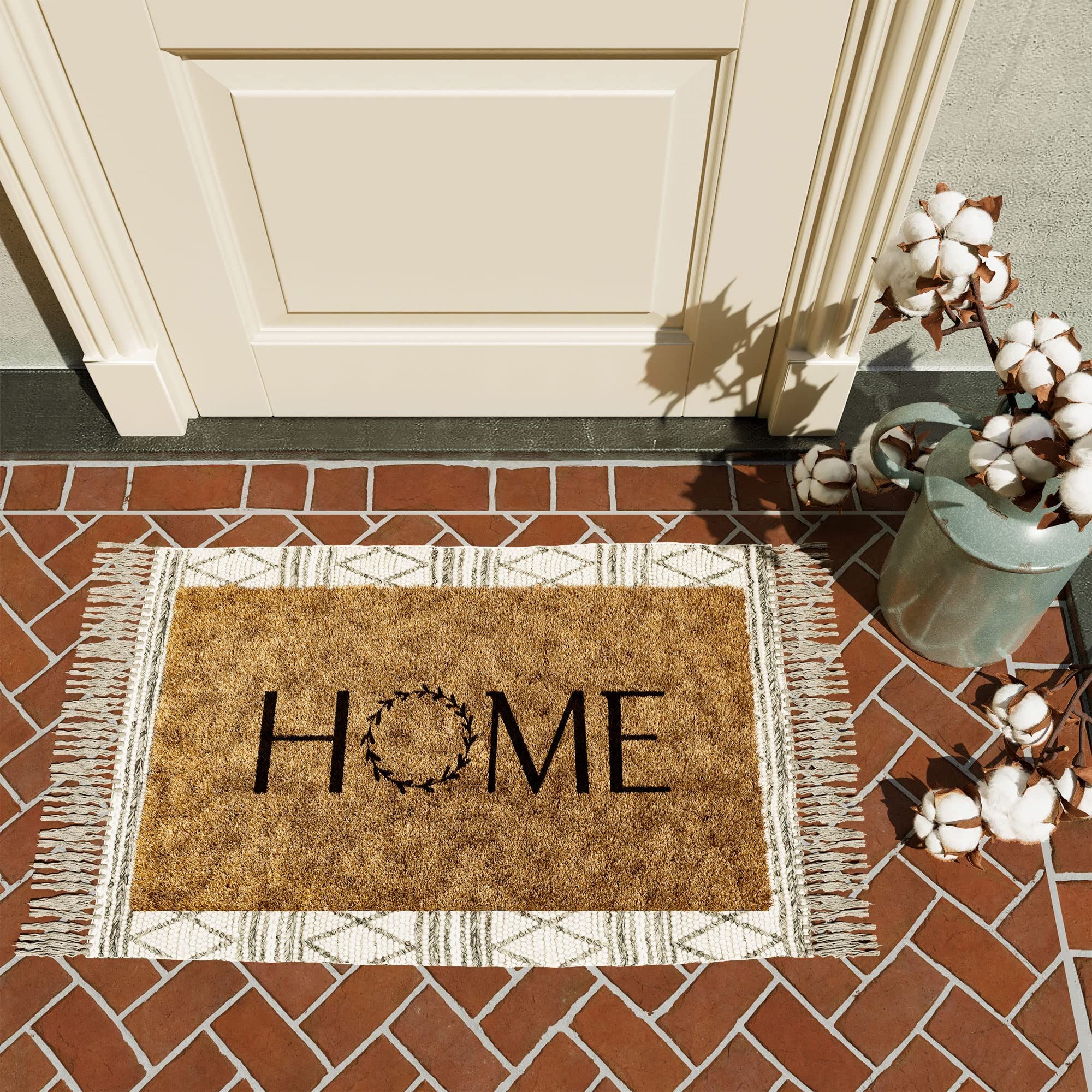 Barnyard Designs ‘Home' Doormat, Indoor/Outdoor Non-Slip Rug, Front Door Welcome Mat for Outsid... | Amazon (US)
