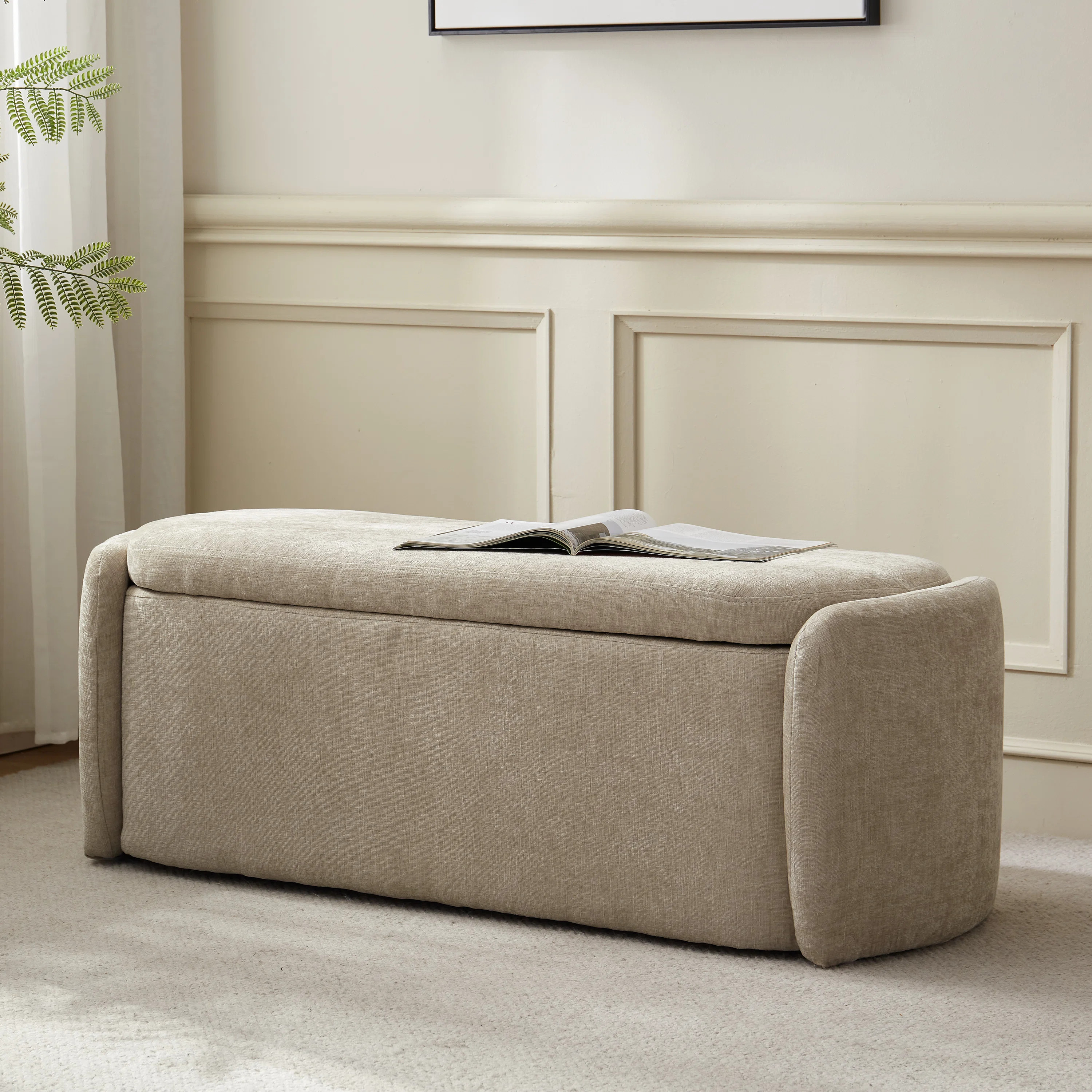 Stana Upholstered Storage Ottoman Bench with Large Hidden Storage | Wayfair North America