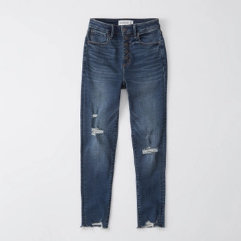Curve Love High Rise Super Skinny Ankle Jeans | Abercrombie & Fitch (US)
