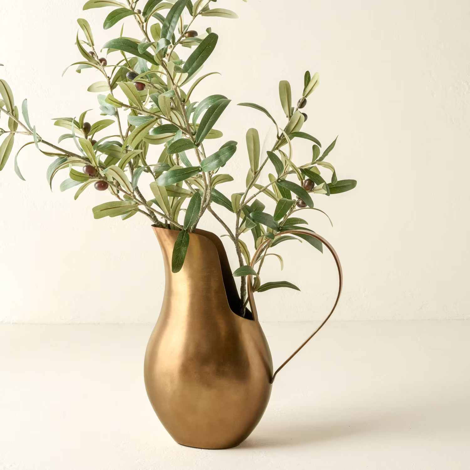 Antique Brass Pitcher Vase | Magnolia