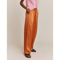 Ghost Womens Satin Straight Leg Trousers - Orange, Orange | Marks & Spencer (UK)