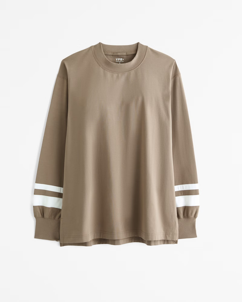 YPB Active Cotton-Blend Long-Sleeve Easy Tee | Abercrombie & Fitch (US)