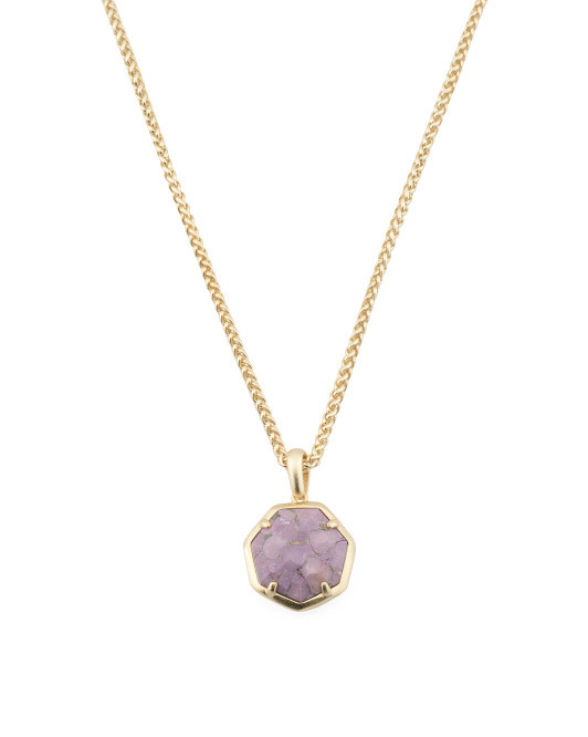 Gold Cynthia Lilac Short Pendant Necklace | TJ Maxx