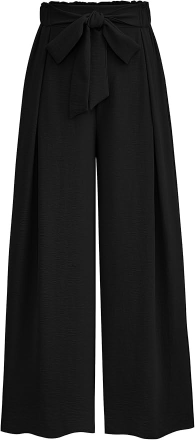 PRETTYGARDEN Women's Wide Leg Work Pants Business Casual High Waisted Loose Palazzo Trouser Summe... | Amazon (US)