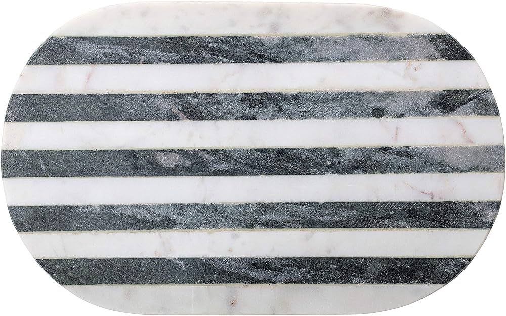 Bloomingville Marble Cheese and Cutting Board with Stripes, Black and White | Amazon (US)