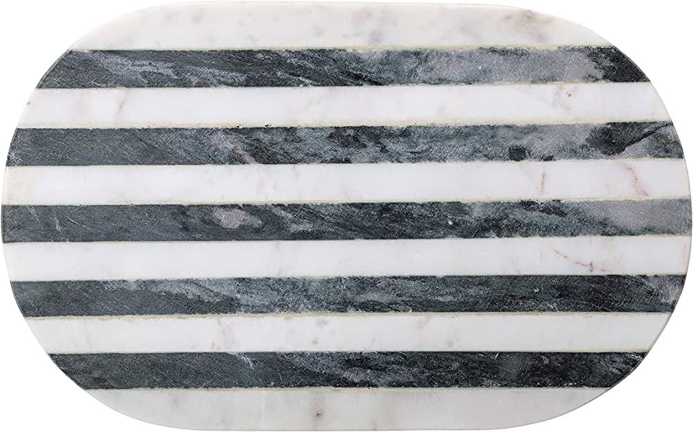 Bloomingville Marble Cheese and Cutting Board with Stripes, Black and White | Amazon (US)