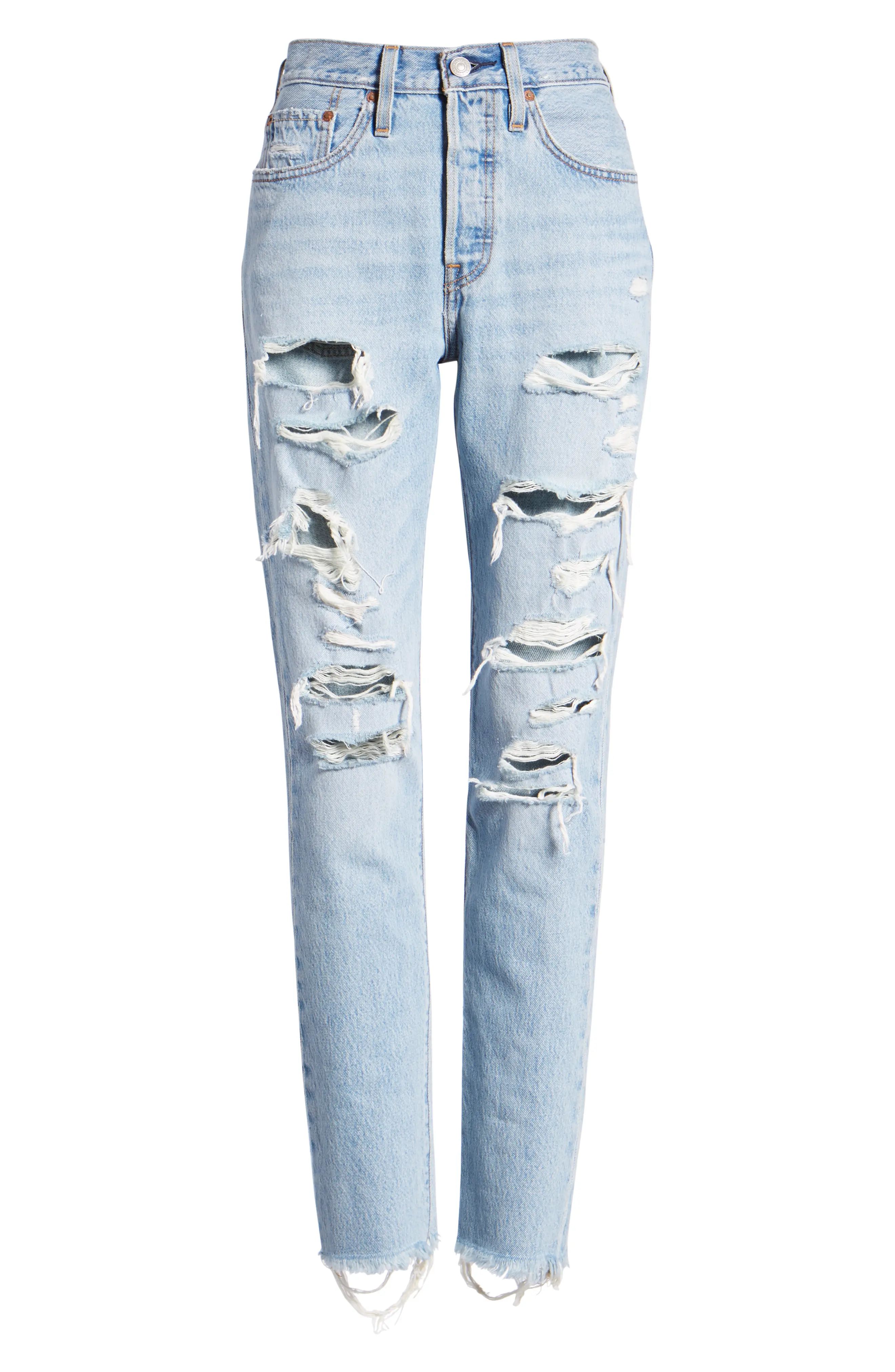 501® Ripped High Waist Skinny Jeans | Nordstrom