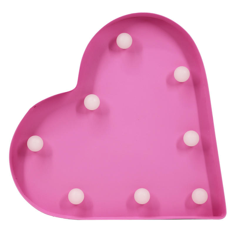 LED Pink Metal Heart Decor, 13" | At Home