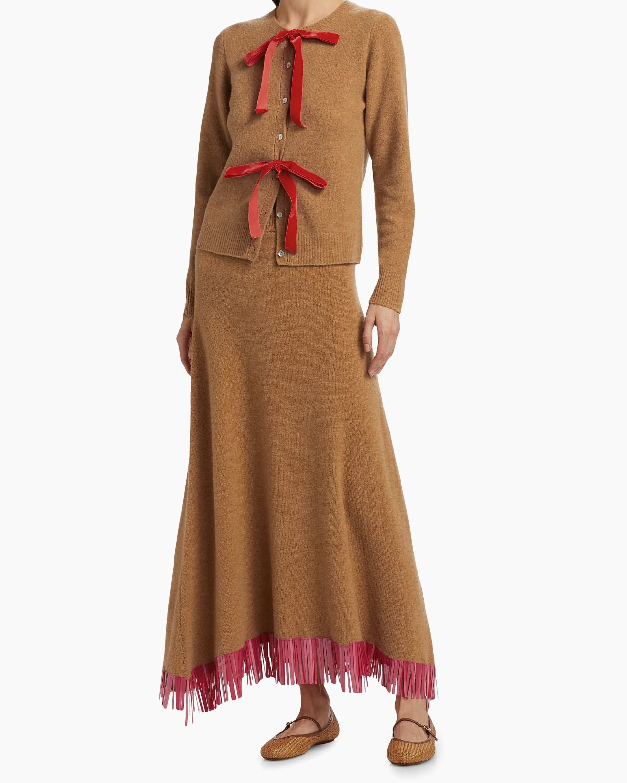 wool PINK fringe skirt for fall

#LTKautumn