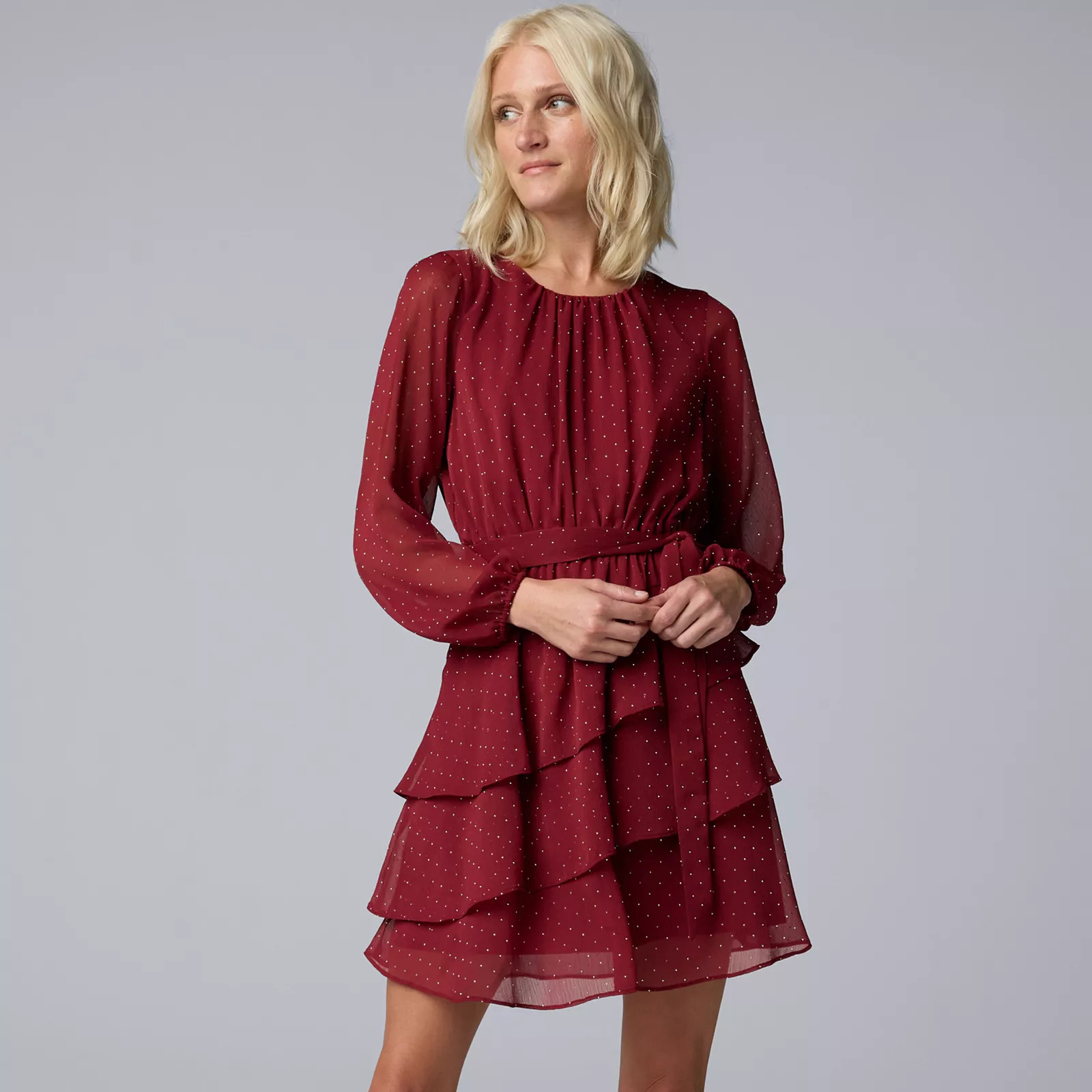 Women's Simply Vera Vera Wang Short Holiday Dress | Kohl's