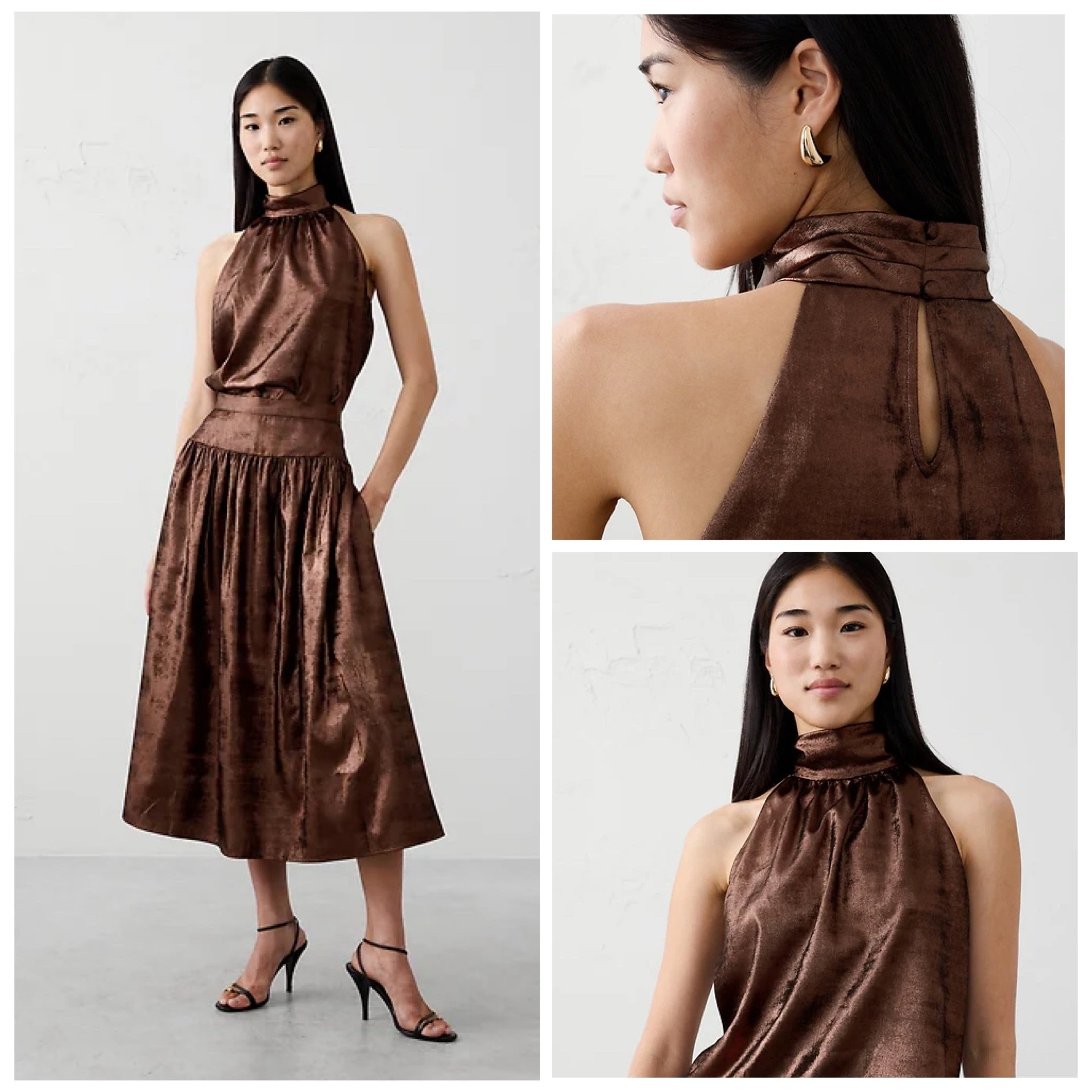 Metallic halter mock neck top and skirt…such a cute holiday look that could be mixed and matched so many different ways!

#LTKOver40 #LTKCyberWeek #LTKHoliday