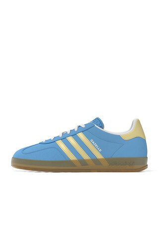 adidas Originals Gazelle Indoor in Semi Blue Burst Almost Yellow & White - Blue. Size 11 (also in 10, 8.5). | FWRD 