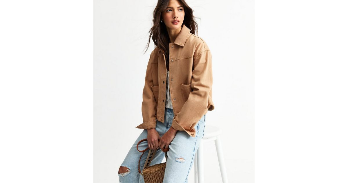 Tan Brown Cotton Button Up Shacket
						
						Add to Saved Items
						Remove from Saved Items | New Look (UK)