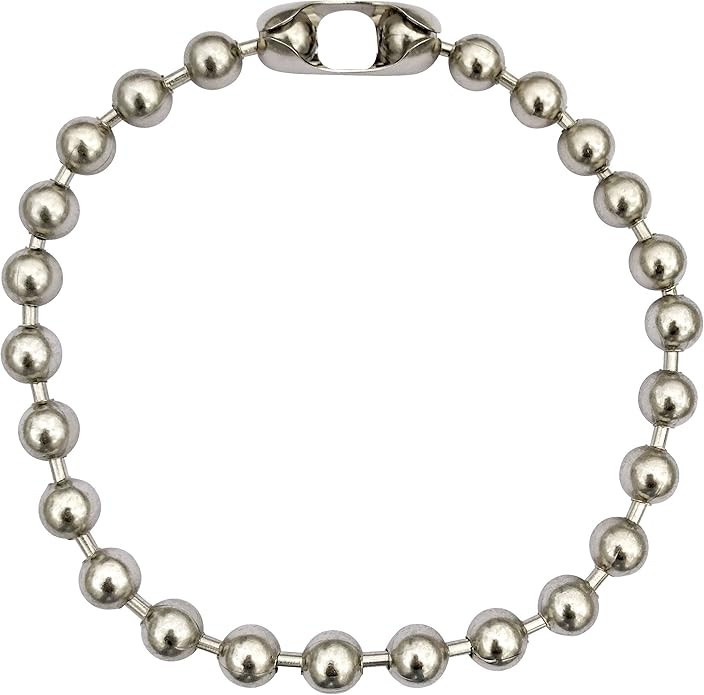 DragonWeave 13mm Extra Large Silver Steel Ball Chain Mens Necklace with Durable Protective Finish... | Amazon (US)