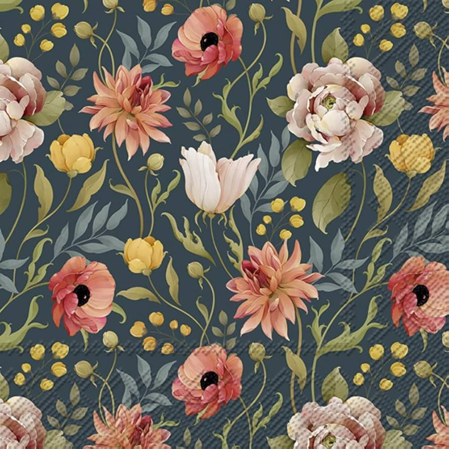 Boston International IHR Floral Fall Autumn Thanksgiving 3-Ply Paper Napkins, 20-Count Cocktail S... | Amazon (US)