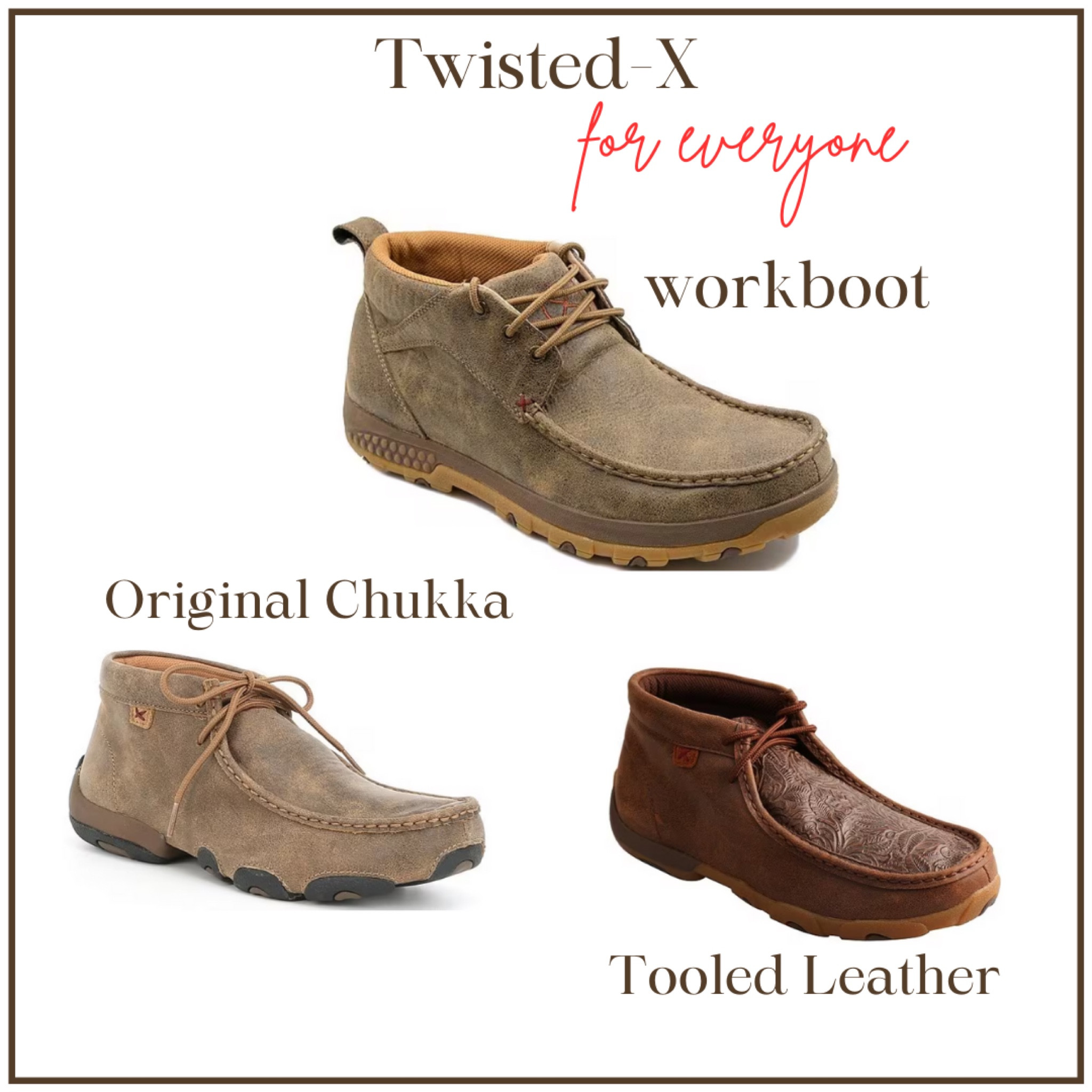 We love TwistedX at our house!! Forrest has had the steel toe Chuccas and loved how light weight they were! Now he has the work boot and loves it too! This is an awesome gift for that hard to buy for man in your life!! Your local co-op may have baby sizes too 😍😍 #mensgift #womensgift #twistedx #workboot 

#LTKGiftGuide #LTKmens #LTKshoecrush