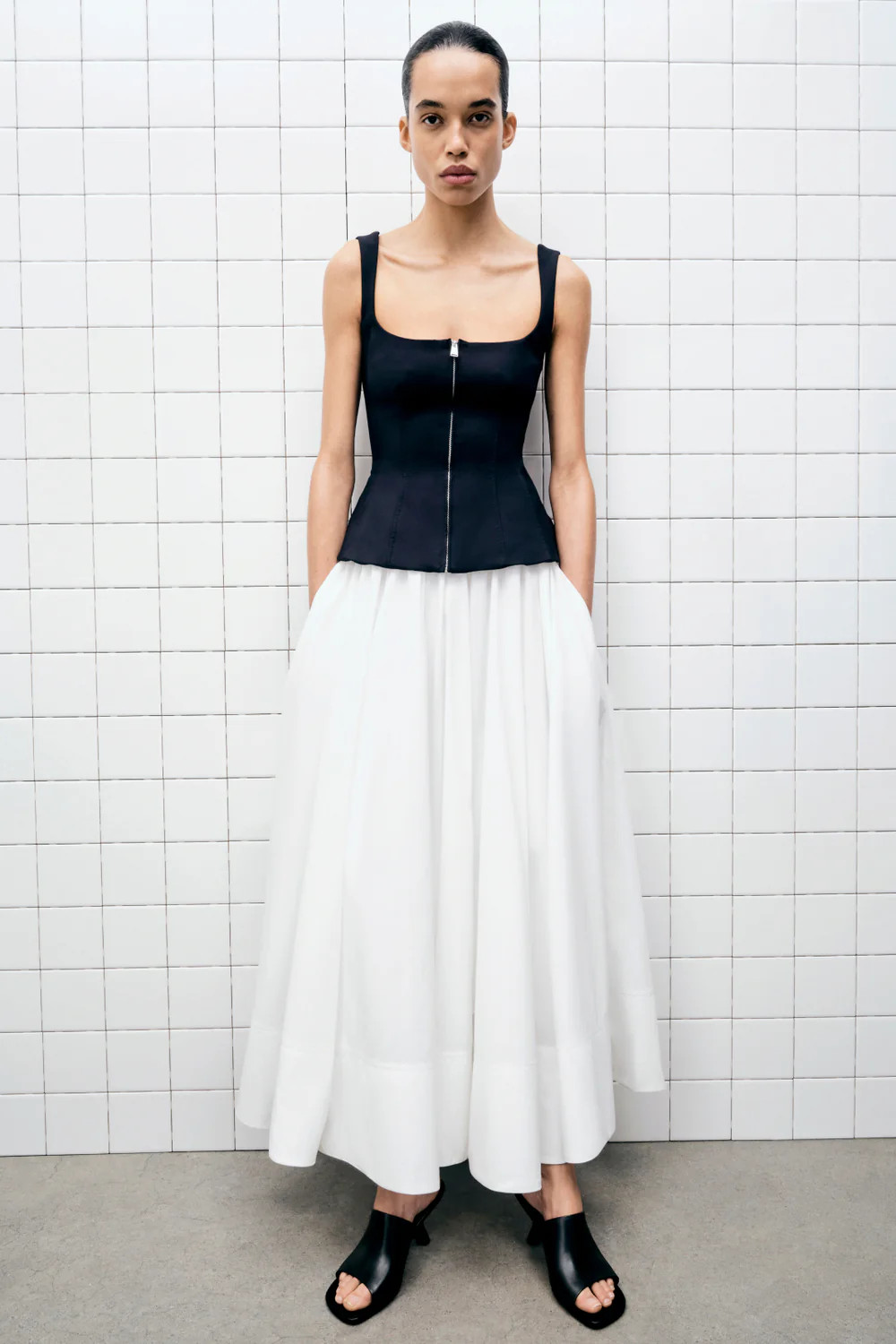 Jolynn Combo Midi Dress | Simkhai