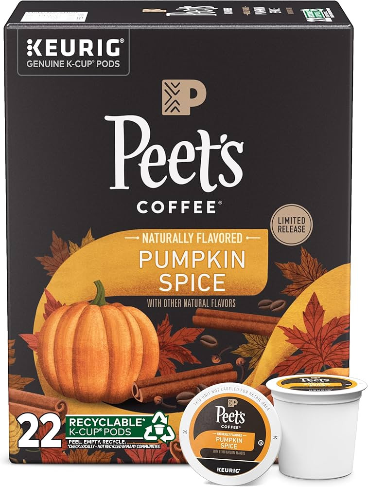 Peet's Coffee, Flavored Coffee K-Cup Pods for Keurig Brewers - Pumpkin Spice, 22 Count (1 Box of ... | Amazon (US)