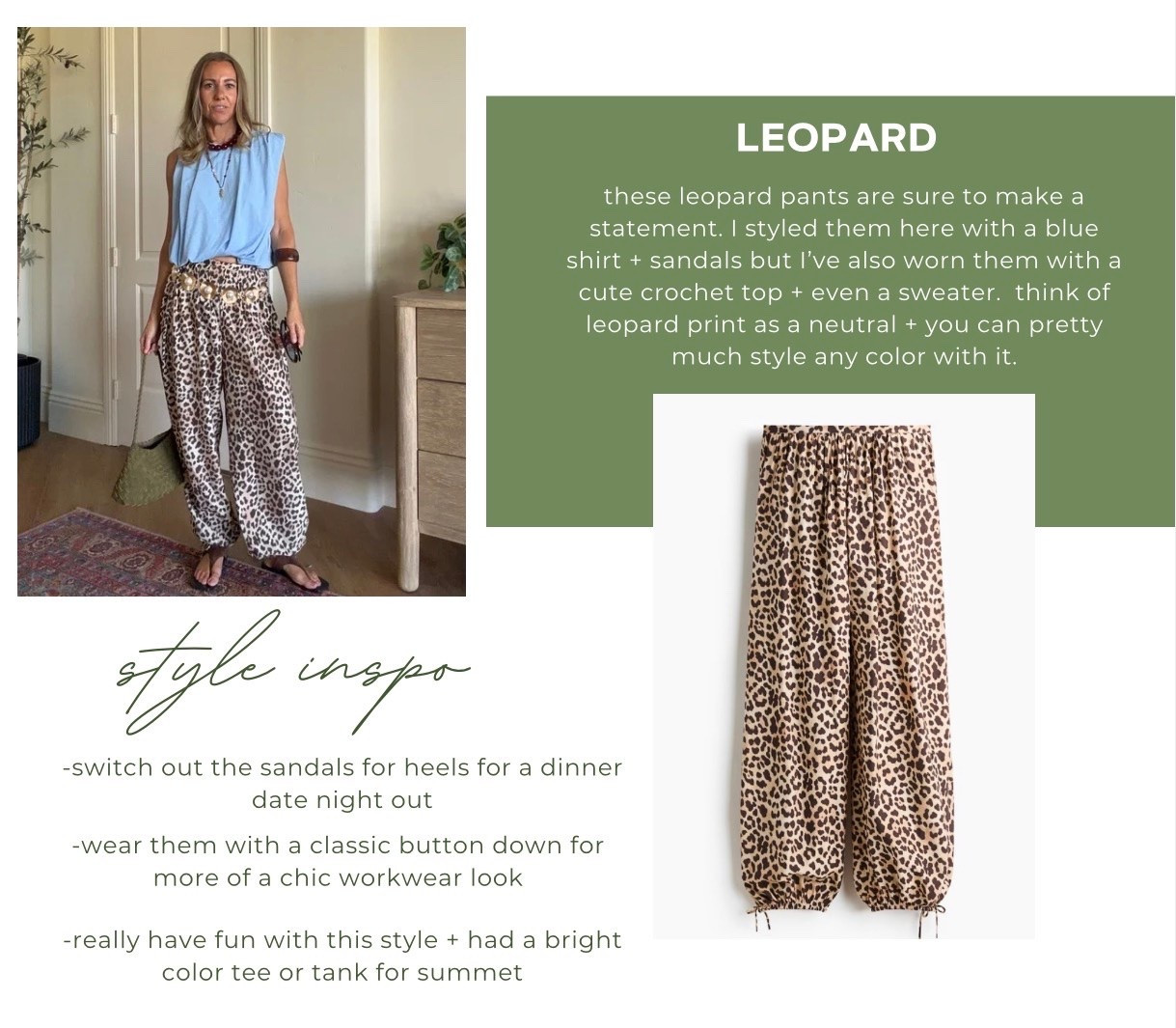 Leopard pants

#LTKootd #LTKgrwm #LTKPetite