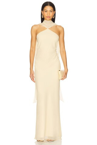Amanda Uprichard Ashton Maxi Dress in Cornsilk from Revolve.com | Revolve Clothing (Global)