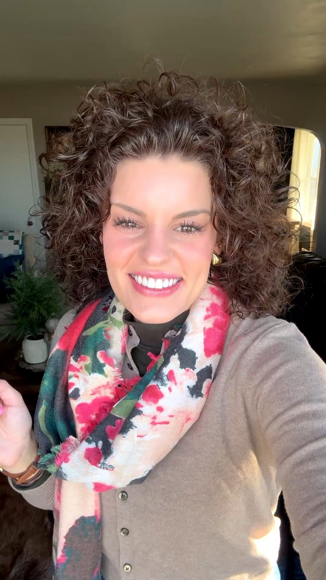 Today’s outfit is giving cozy, happy, and just a little bit put together!

I’ve got on my favorite Old Navy pants, the softest sweater, and this bright floral scarf that instantly makes everything feel more fun and springy. And these New Balance sneakers… so cute and actually comfortable, which is all I care about these days!

Meanwhile, my robot vacuum fully tried to run me over this morning like it owns the place 😂 I was just trying to get ready.

And of course, Poppy is here saying hi because she would never miss a moment!

Just a happy, cozy, slightly chaotic day over here… and I’m loving it! 

#LTKBeauty #LTKgrwm #LTKootd