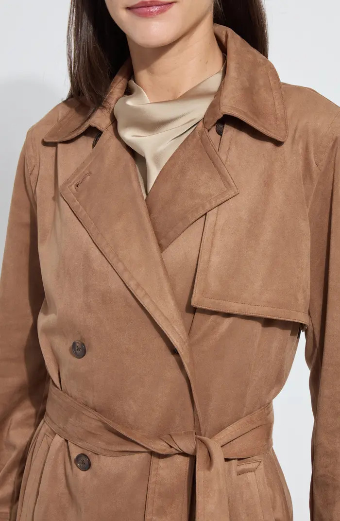 Agatha Faux Suede Trench Coat | Nordstrom