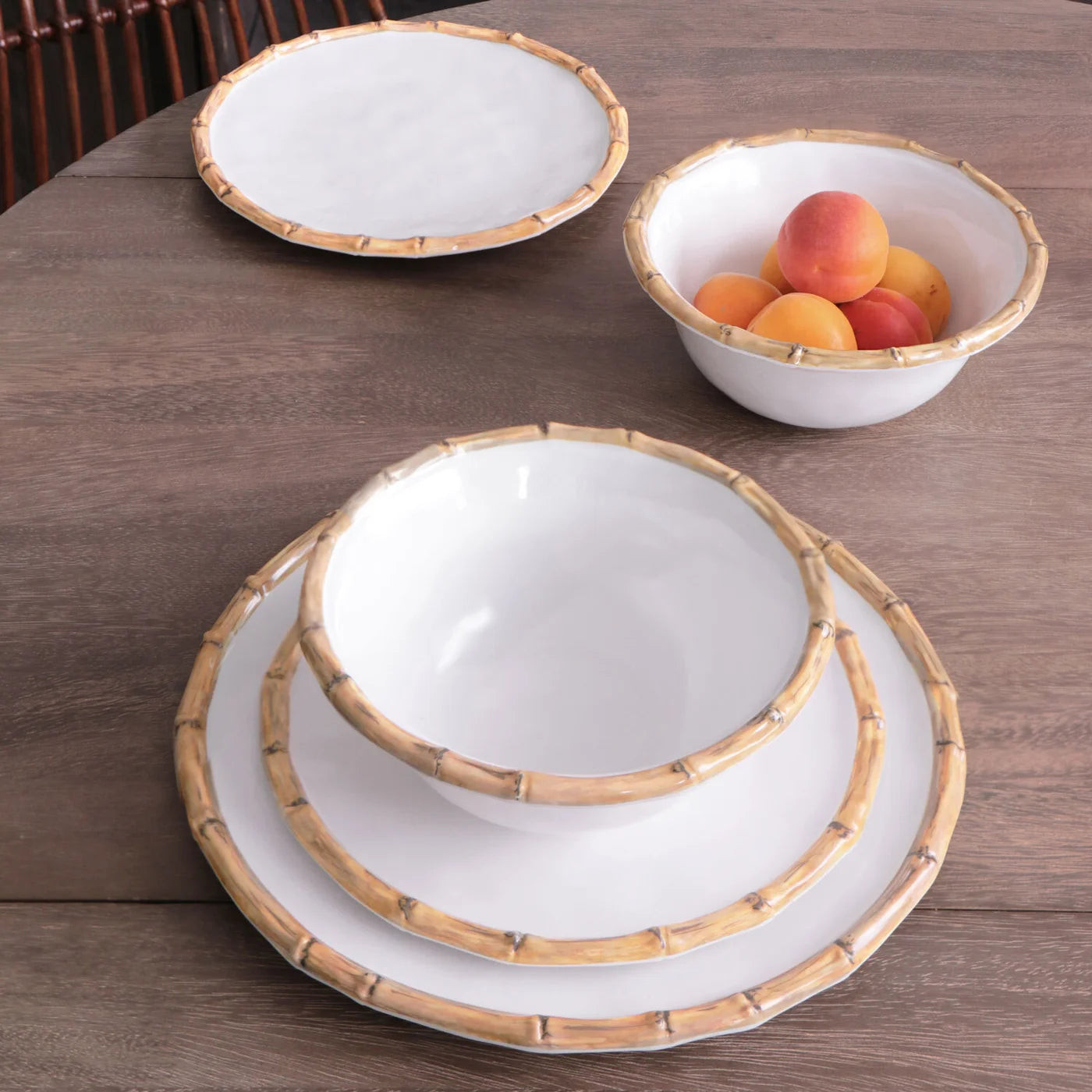 Beatriz Ball Vida Bamboo Melamine Salad Plate, Set of 4 | Sabavi Home