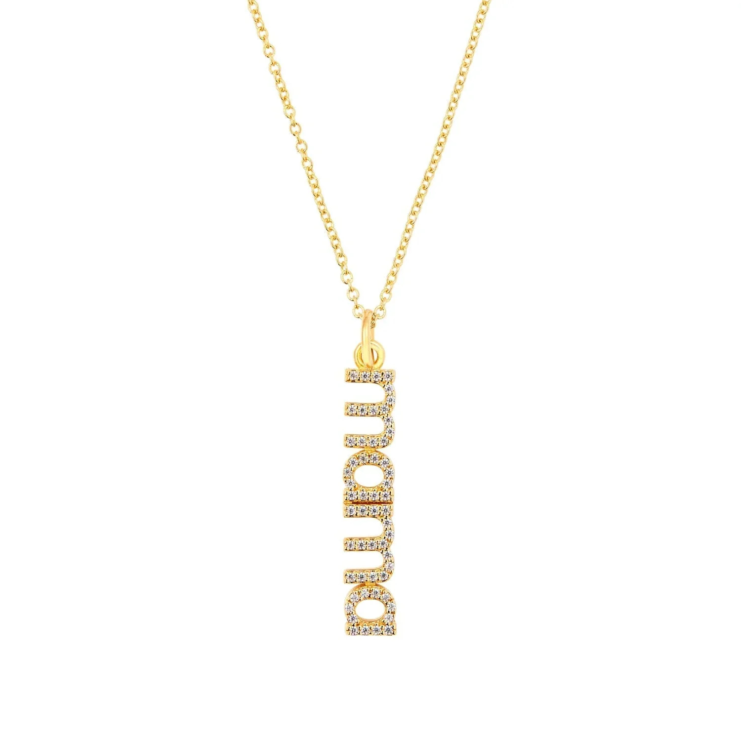 Pavé Vertical Mama Necklace | Tiny Tags (US)