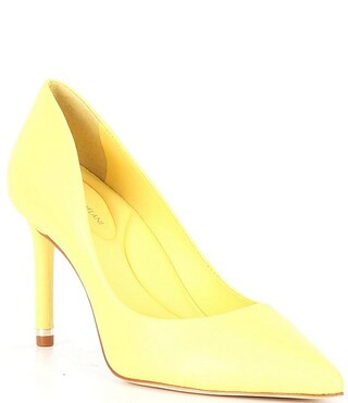 Kara Pointed Toe Leather Pumps | Dillard's