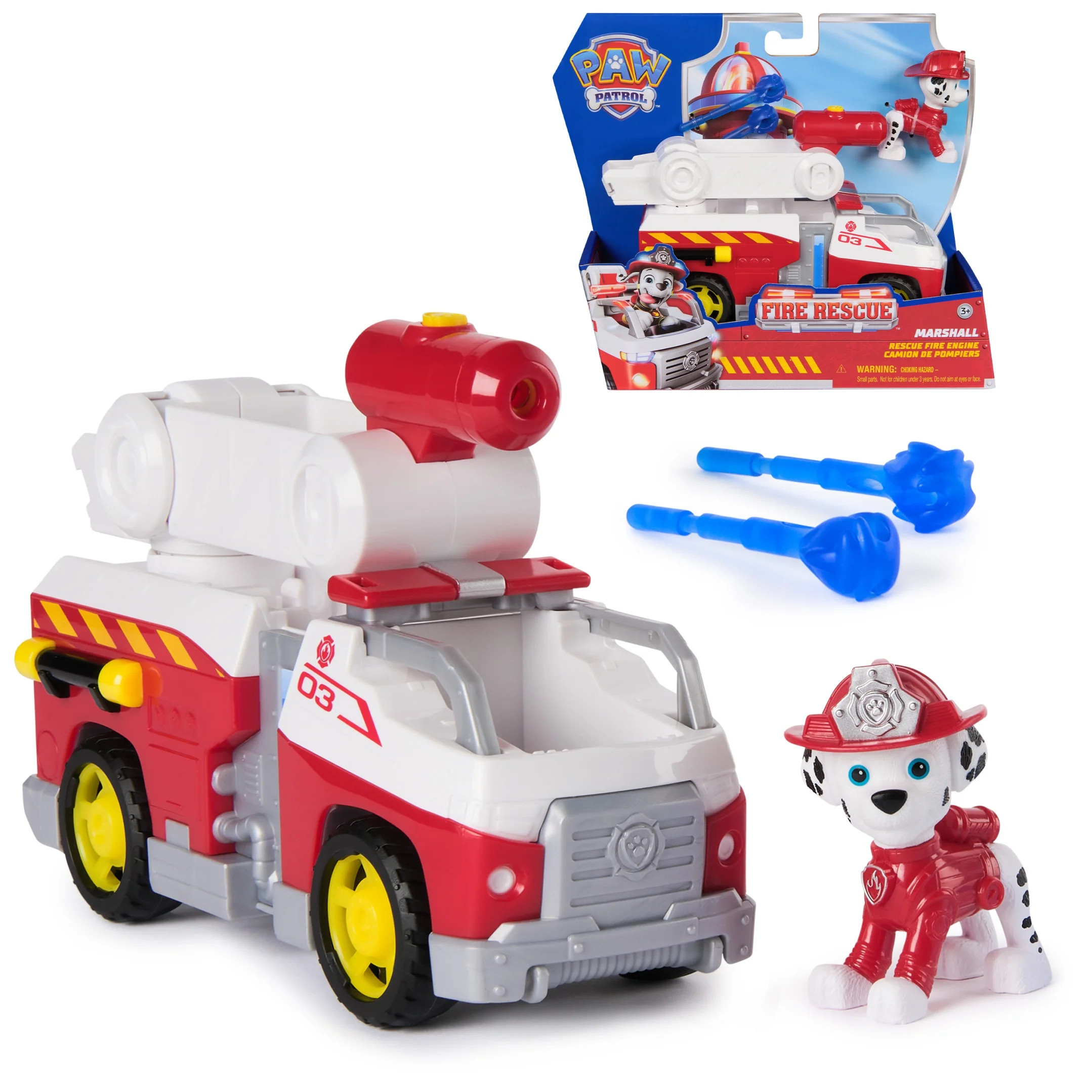 PAW Patrol Fire Rescue: Marshall's Rescue Fire Engine with Figure, Launcher & Accessories for Kid... | Walmart (US)