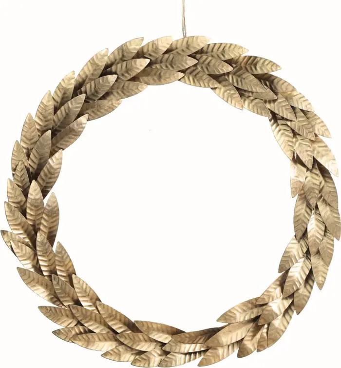 CG Hunter 16" Mixed Metal Wreath with Leaves | Nordstrom | Nordstrom