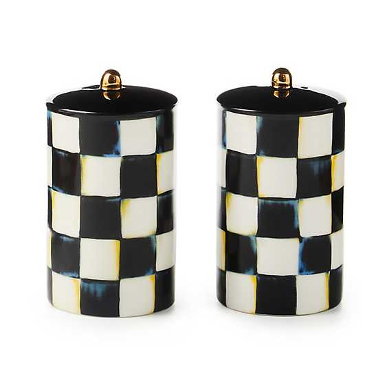 Courtly Check Farmhouse Salt & Pepper Set | MacKenzie-Childs