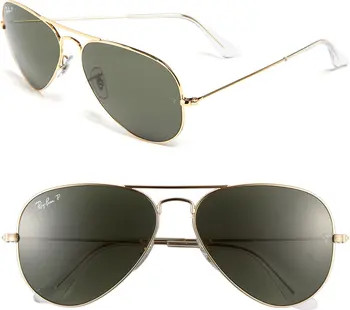 Ray-Ban 58mm Polarized Aviator Sunglasses | Nordstrom | Nordstrom