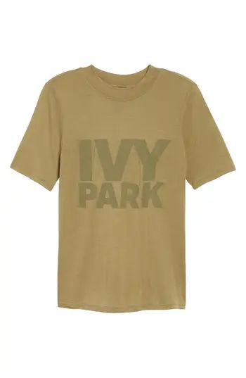 Women's Ivy Park Programme Fitted Logo Tee, Size X-Small - Green | Nordstrom