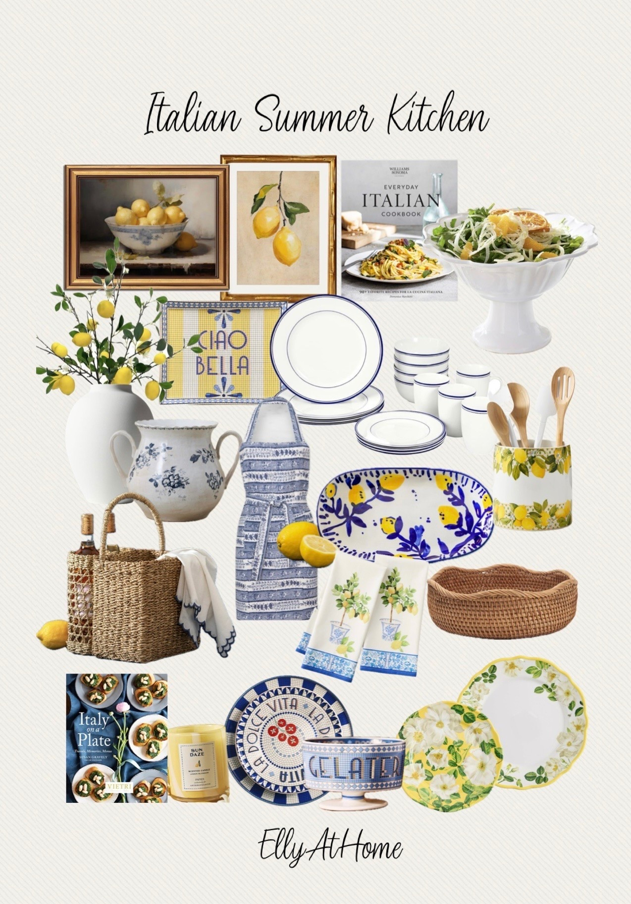 Italian summer kitchen! Shop dinnerware, kitchen accessories, bowls, lemon accents, vases, linens and more! @Pottery Barn @Anthropologie Amazon home, McGee & Co, Magnolia home. Some selections on sale!

#LTKHome #LTKSaleAlert