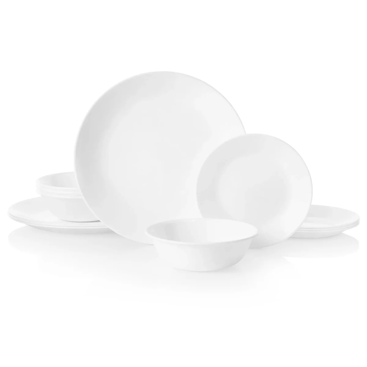 Corelle® Winter Frost White 12-piece Dinnerware Set, Service for 4 | Corelle