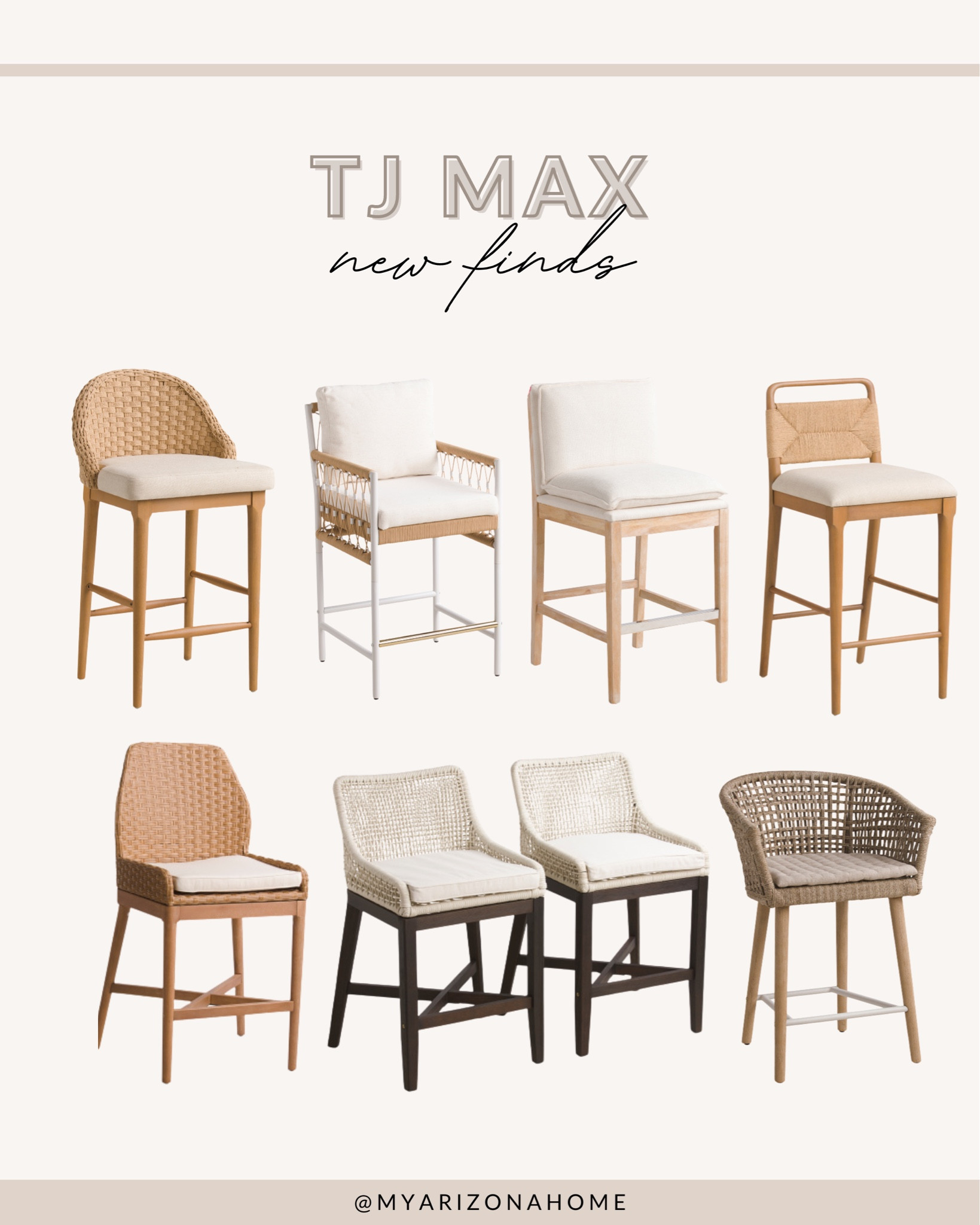 Counter stool - bar stool - neutral counter stools - tjmaxx finds 

#LTKSaleAlert #LTKHome #LTKSeasonal