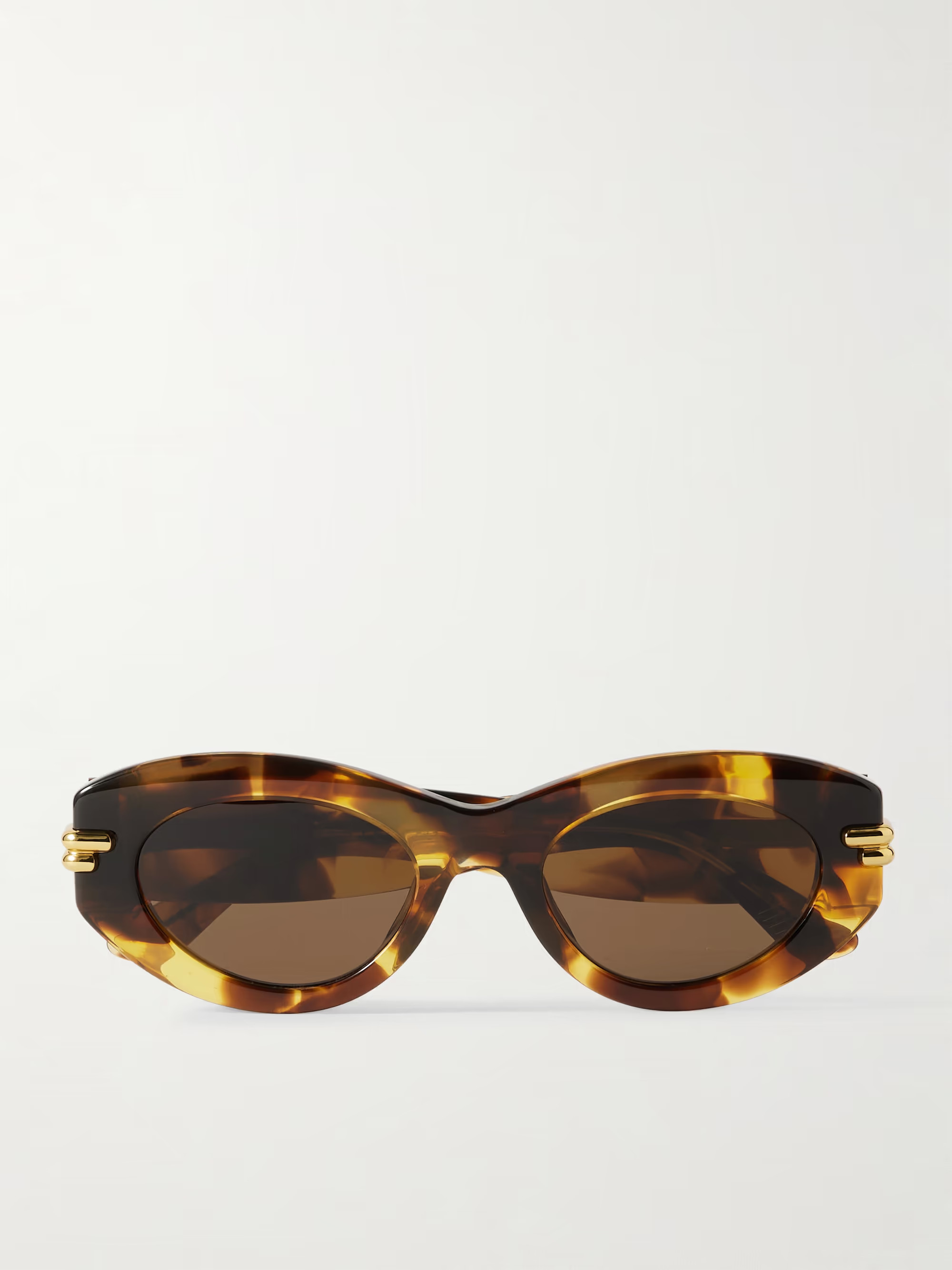 Oval-frame gold-tone and tortoiseshell acetate sunglasses | NET-A-PORTER (UK & EU)