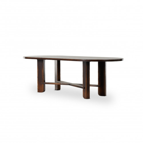 Ovilla Oval Dining Table-Distressed | Gracious Style