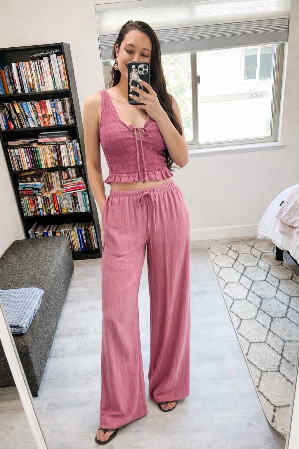 Pink two piece set from Abercrombie ! 

#LTKdayinmylife #LTKootd #LTKValentine