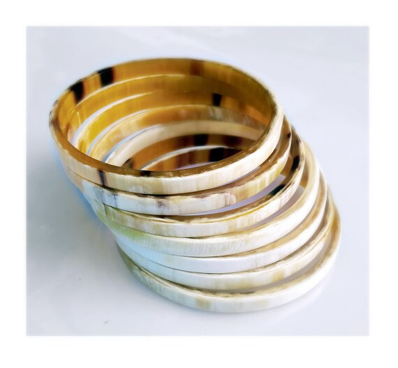 Horn bracelet - Buffalo horn bracelet - Horn bangle bracelet | Etsy (US)